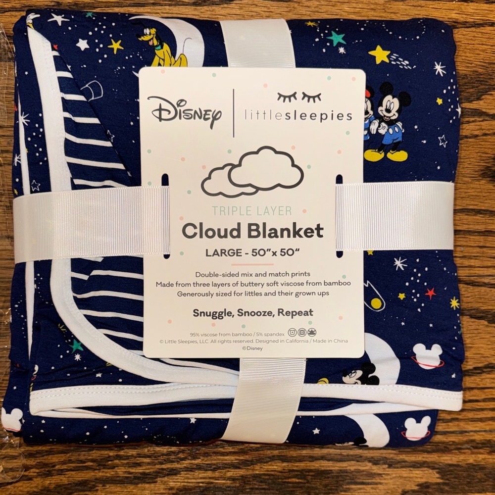 Little Sleepies Disney Mickey & Friends Bamboo Cloud Blanket NWT!!!